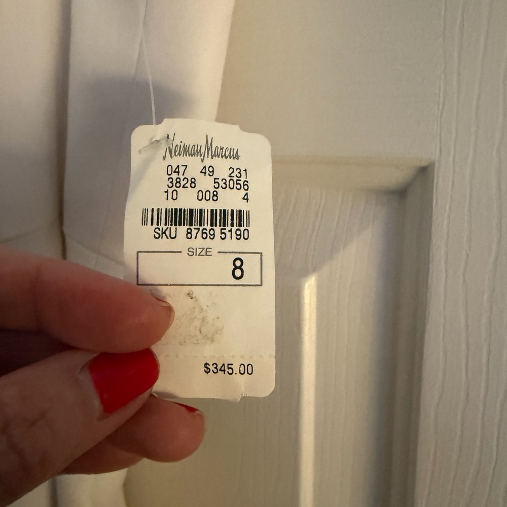 Black Halo Jackie O dress size 8 in white new with tags - Picture 5 of 7